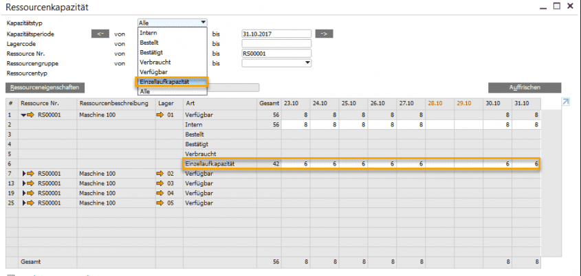 Resources in SAP Business One