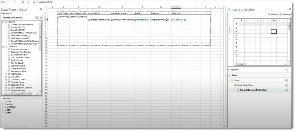 SAP Business One - Excel Interactive Analysis Designer