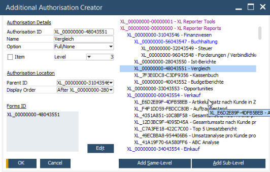 SAP B1 additional authorisations